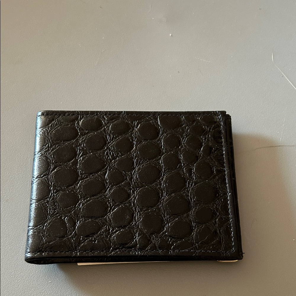 Stafford Black Textured Money Clip